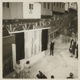 Unveiling of foundation stone, Town Hall House, Kent Street Sydney, 1973