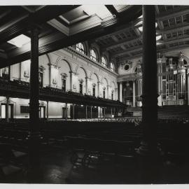 Interior of Centennial Hall, Sydney Town Hall, circa 1973