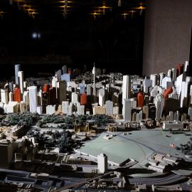 A portion of the city model looking west over the city, Sydney, 2023