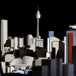 A portion of the city model showing Centrepoint Tower, Sydney, 2023