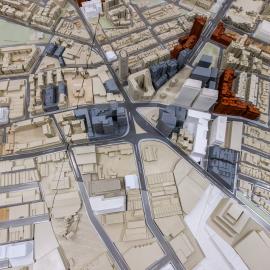 Portion of the city model from above showing Green Square, Sydney, 2023