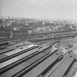 Site Fence Image - View south from Central Railway Station clock tower to Prince Alfred Park Surry Hills, 1937