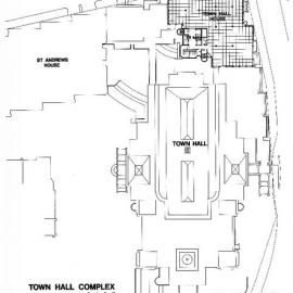 Plan - Floor Plan Town Hall complex, circa 1972