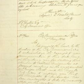 Letter - Nuisances in Princes Street and Argyle Cut and provision of lamps in Argyle Cut, 1854