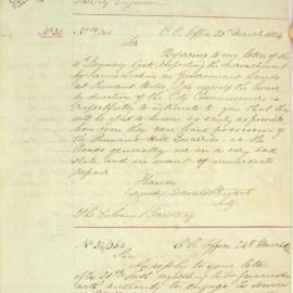 Letter - Authority for removal of nuisance at premises in Robin Hood Lane, 1854