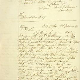 Letter - Acknowledgment regarding process of adopting Secretary to City Commssioners, 1854