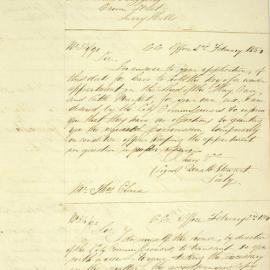 Letter - Request regarding contraventions of Building Alignment and Sydney Corporation Acts, 1854