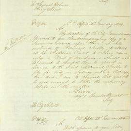 Letter - Confirmation that Guerin not be retained as Messenger, 1854