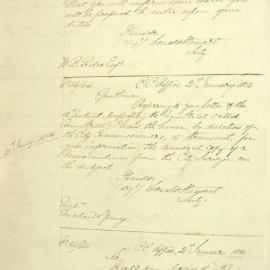 Letter - Refusal of permission to complete shingling of King Street property, 1854