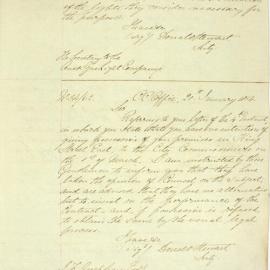 Letter - Advice to use legal process to obtain possession of King Street East premises, 1854