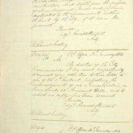 Letter - Request for plan of number and situation of proposed additional lamps, 1854