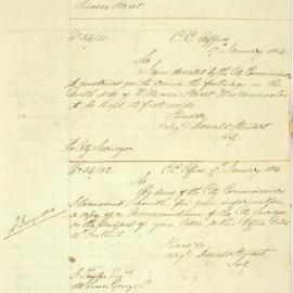 Letter - Transmission of draft By Law regarding Hackney carriages, 1854