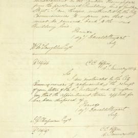 Letter - Advice of filing of appointment of Secretary to Commission, 1854