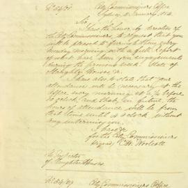 Letter - Request for weekly report from Inspector of Slaughterhouses, 1854