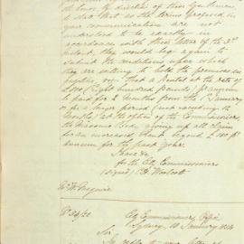 Letter - Agreement to discuss width of William Street footpath, 1854