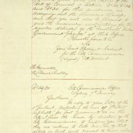 Letter - Request for regular delivery of Government Gazette, 1854