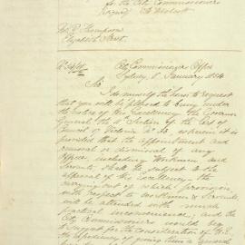 Letter - Approve request to employ and discharge employees without Governor General's approval, 1854