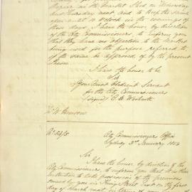 Letter - Notification of possession of King Street East premises, 1854