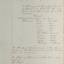 Minutes of Council - Meeting no. 0808, 04 Nov 1884 [Municipal Council of Sydney]