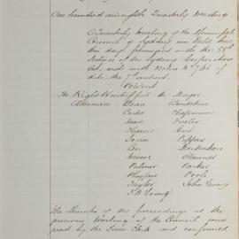 Minutes of Council - Meeting no. 0798, 10 Mar 1884 [Municipal Council of Sydney]