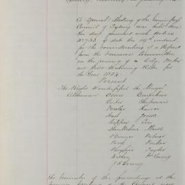 Minutes of Council - Meeting no. 0796, 22 Jan 1884 [Municipal Council of Sydney]