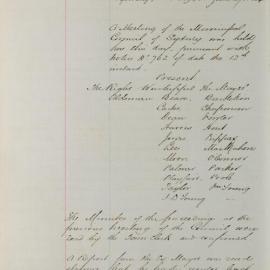 Minutes of Council - Meeting no. 0795, 15 Jan 1884 [Municipal Council of Sydney]