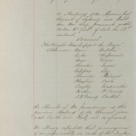 Minutes of Council - Meeting no. 0781, 16 Jan 1883 [Municipal Council of Sydney]