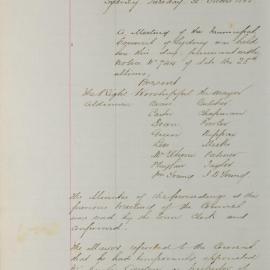 Minutes of Council - Meeting no. 0778, 31 Oct 1882 [Municipal Council of Sydney]