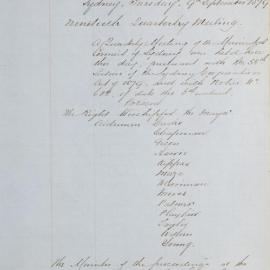 Minutes of Council - Meeting no. 0707, 09 Sep 1879 [Municipal Council of Sydney]