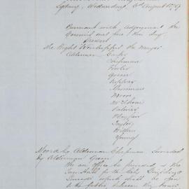 Minutes of Council - Meeting no. 0704, 06 Aug 1879 [Municipal Council of Sydney]