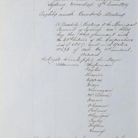 Minutes of Council - Meeting no. 0700, 09 Jun 1879 [Municipal Council of Sydney]