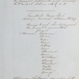 Minutes of Council - Meeting no. 0694, 10 Mar 1879 [Municipal Council of Sydney]