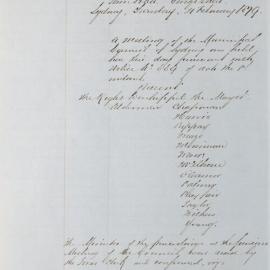 Minutes of Council - Meeting no. 0690, 04 Feb 1879 [Municipal Council of Sydney]