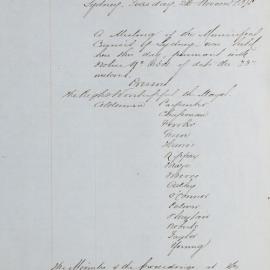 Minutes of Council - Meeting no. 0685, 26 Nov 1878 [Municipal Council of Sydney]