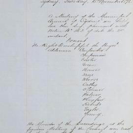 Minutes of Council - Meeting no. 068405 Nov 1878 [Municipal Council of Sydney]