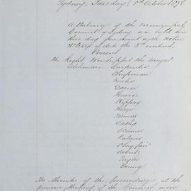 Minutes of Council - Meeting no. 0680, 08 Oct 1878 [Municipal Council of Sydney]