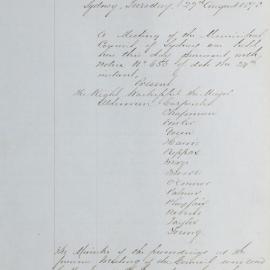 Minutes of Council - Meeting no. 0677, 27 Aug 1878 [Municipal Council of Sydney]