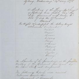 Minutes of Council - Meeting no. 0670, 29 May 1878 [Municipal Council of Sydney]