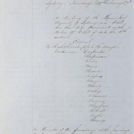 Minutes of Council - Meeting no. 0663, 19 Feb 1878 [Municipal Council of Sydney]