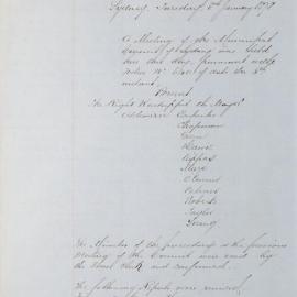 Minutes of Council - Meeting no. 0660, 08 Jan 1878 [Municipal Council of Sydney]