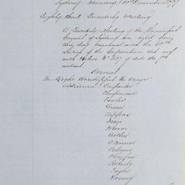 Minutes of Council - Meeting no. 0657, 10 Dec 1877 [Municipal Council of Sydney]