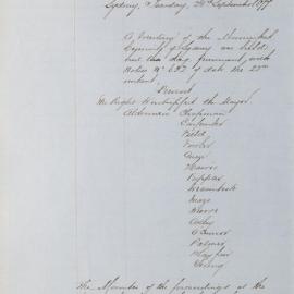 Minutes of Council - Meeting no. 0652, 25 Sep 1877 [Municipal Council of Sydney]