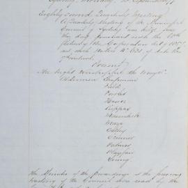 Minutes of Council - Meeting no. 0651, 10 Sep 1877 [Municipal Council of Sydney]