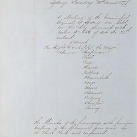 Minutes of Council - Meeting no. 0650, 28 Aug 1877 [Municipal Council of Sydney]