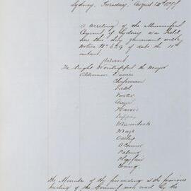 Minutes of Council - Meeting no. 0649, 14 Aug 1877 [Municipal Council of Sydney]