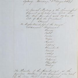 Minutes of Council - Meeting no. 0648, 06 Aug 1877 [Municipal Council of Sydney]