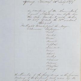 Minutes of Council - Meeting no. 0647, 31 Jul 1877 [Municipal Council of Sydney]