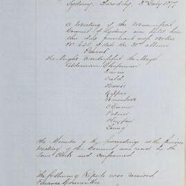 Minutes of Council - Meeting no. 0645, 03 Jul 1877 [Municipal Council of Sydney]