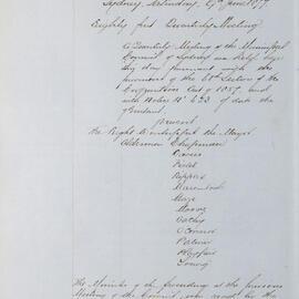 Minutes of Council - Meeting no. 0643, 09 Jun 1877 [Municipal Council of Sydney]