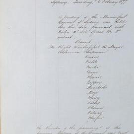 Minutes of Council - Meeting no. 0636, 06 Feb 1877 [Municipal Council of Sydney]